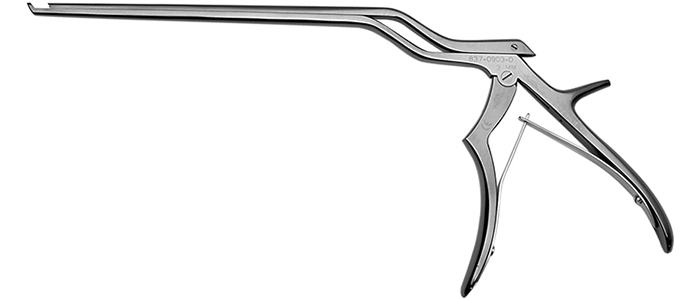 Bayonet Micro Kerrison Rongeur, Small Handle, 10.0 Mm Opening, 40 Degree Up, 1.0 Mm Bite, 4 3/4" (12.0 Cm)